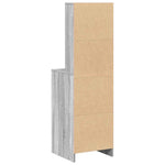 HKH Aparador Gris Sonoma Alto de Madera Procesada con 1 Puerta y 1 Cajón