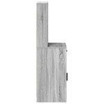 HKH Aparador Gris Sonoma Alto de Madera Procesada con 1 Puerta y 1 Cajón