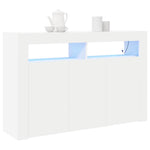 HKH Aparador Branco Moderno em Madeira Processada com Luzes Led