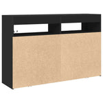 Aparador moderno HKH negro de madera procesada con luces led