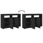 Aparador moderno HKH negro de madera procesada con luces led