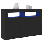 Aparador moderno HKH negro de madera procesada con luces led