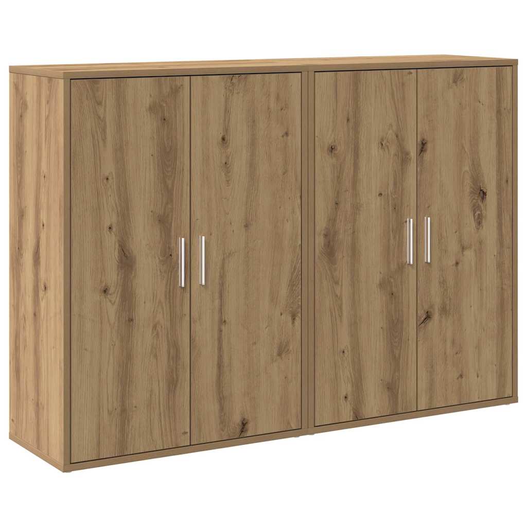 HKH Aparador Moderno de 2 Piezas de Madera Procesada con 4 Puertas - Roble Artesanal