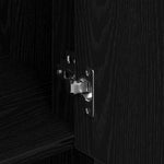 Aparador alto HKH de madera procesada con 4 puertas - Roble negro