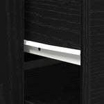 Aparador alto HKH de madera procesada con 4 puertas - Roble negro