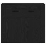 Aparador alto HKH de madera procesada con 4 puertas - Roble negro