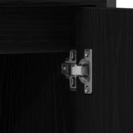 HKH Móveis de Casa de Banho com Porta 3 Peças - Preto