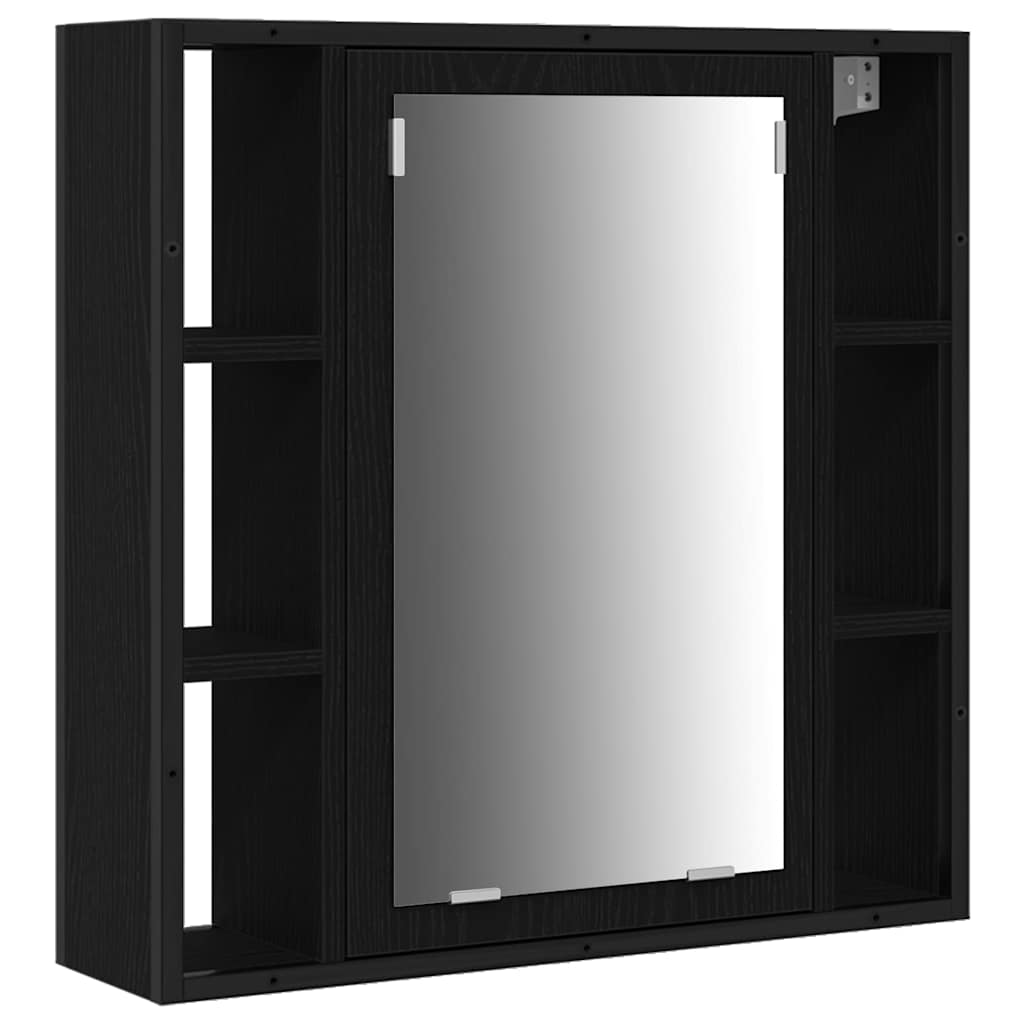 HKH Muebles de baño con puerta 3 piezas - Negro