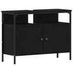 HKH Muebles de baño con puerta 3 piezas - Negro