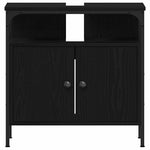 HKH Muebles de baño con puerta 3 piezas - Negro