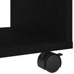 Mesa auxiliar HKH con estante en roble - negro