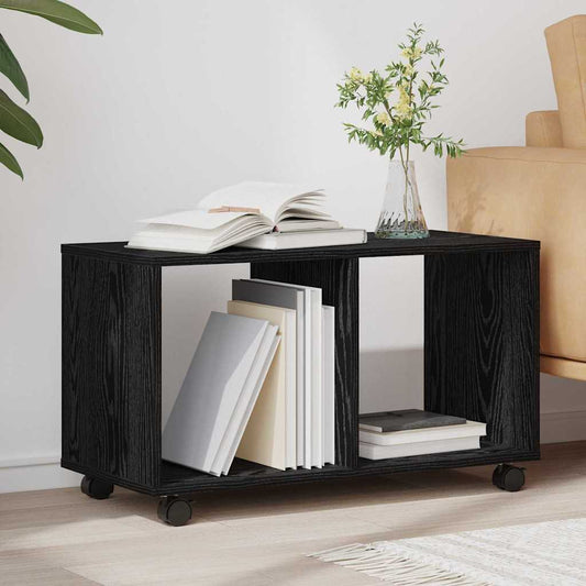 Mesa auxiliar HKH con estante en roble - negro