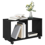 Mesa auxiliar HKH con estante en roble - negro