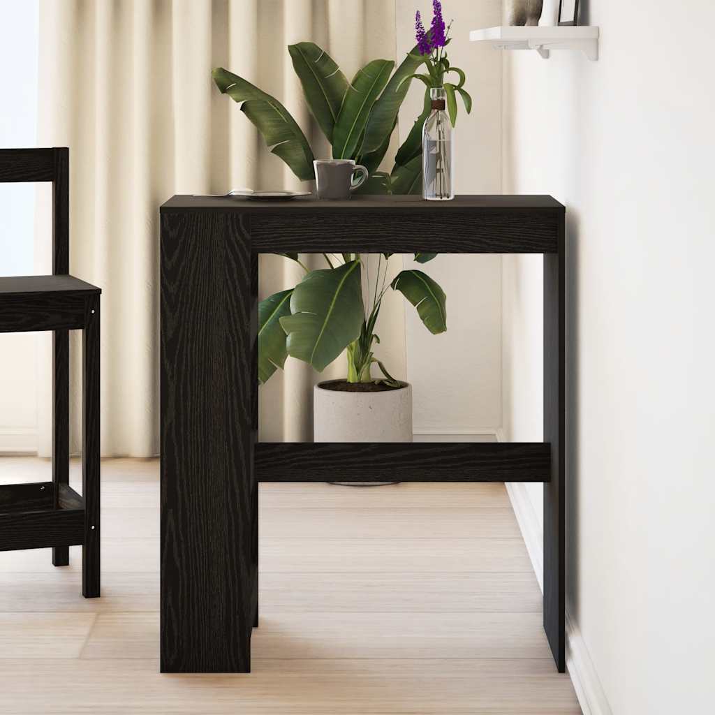 Mesa de bar HKH con estantes de madera de ingeniería - Roble negro
