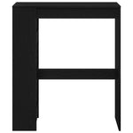 HKH Mesa de Bar com Prateleiras em Derivados de Madeira - Carvalho Preto