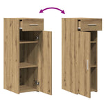 HKH Aparador Moderno de Derivados de Madera con 1 Puerta y 1 Cajón - Roble Artesanal