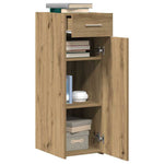 HKH Aparador Moderno de Derivados de Madera con 1 Puerta y 1 Cajón - Roble Artesanal