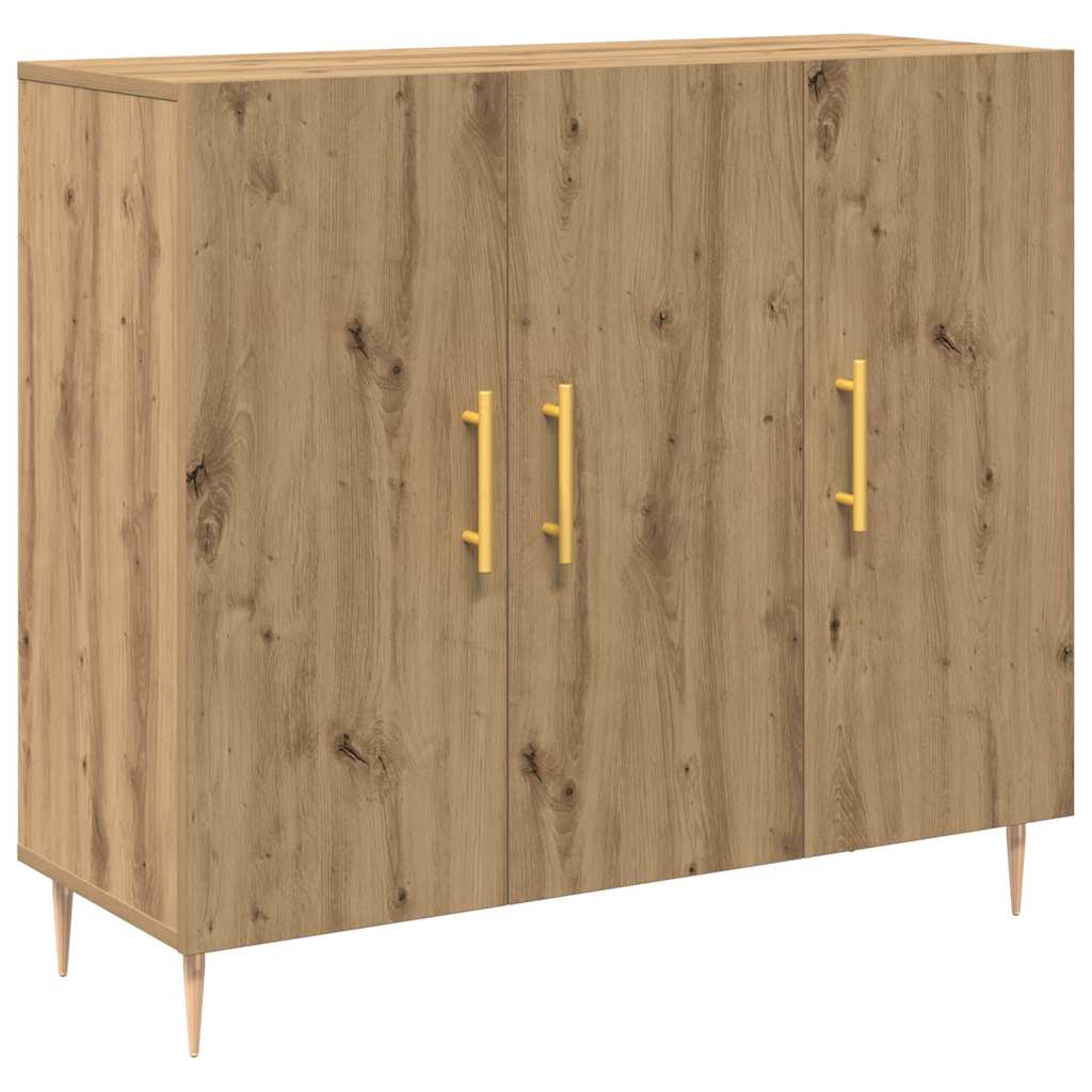 HKH Aparador Moderno de Madera Procesada con 3 Puertas - Roble Artesanal