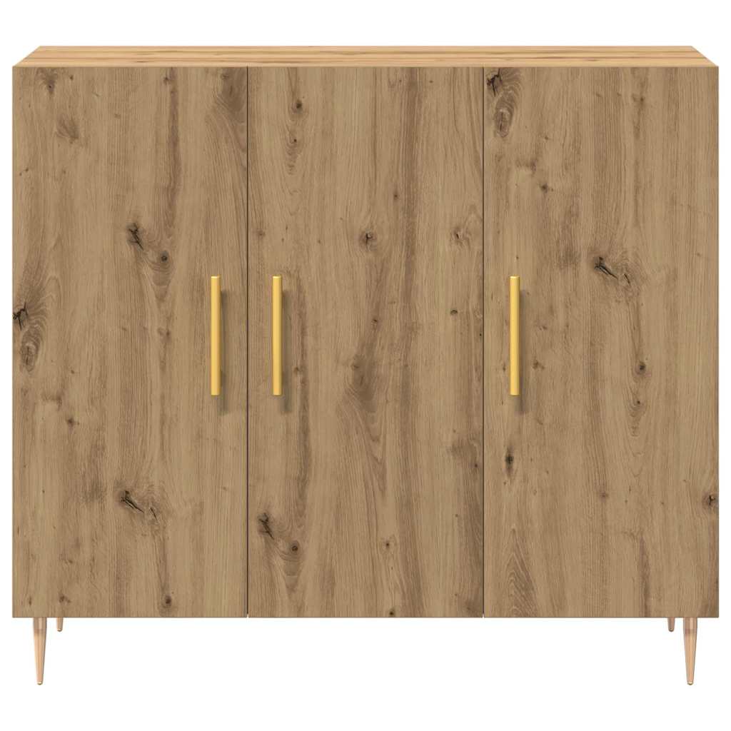 HKH Aparador Moderno de Madera Procesada con 3 Puertas - Roble Artesanal