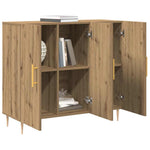 HKH Aparador Moderno de Madera Procesada con 3 Puertas - Roble Artesanal