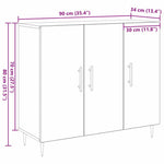 HKH Aparador Moderno de Madera Procesada con 3 Puertas - Roble Artesanal