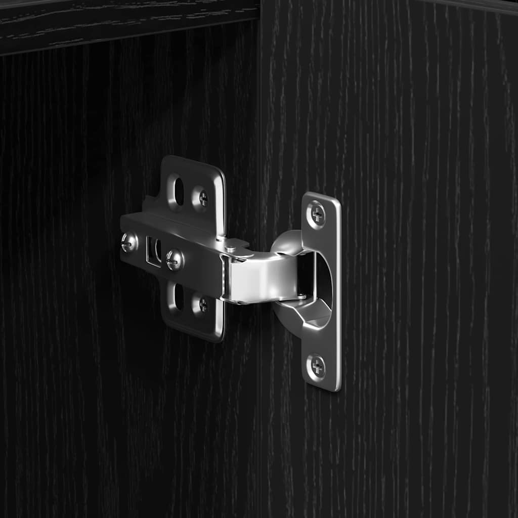HKH Aparador Moderno de Madera Procesada con 3 Puertas - Roble Negro