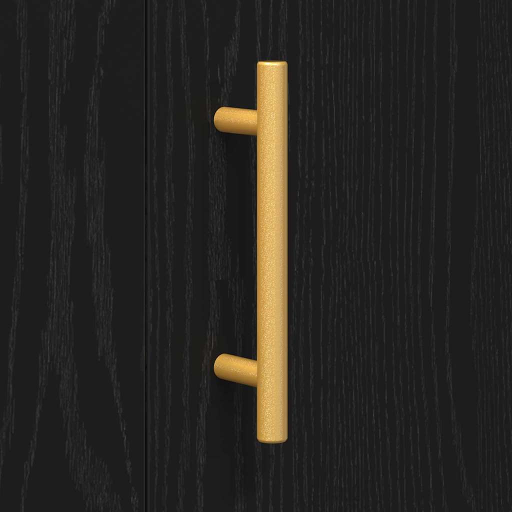 HKH Aparador Moderno de Madera Procesada con 3 Puertas - Roble Negro