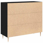 HKH Aparador Moderno de Madera Procesada con 3 Puertas - Roble Negro