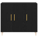 HKH Aparador Moderno de Madera Procesada con 3 Puertas - Roble Negro