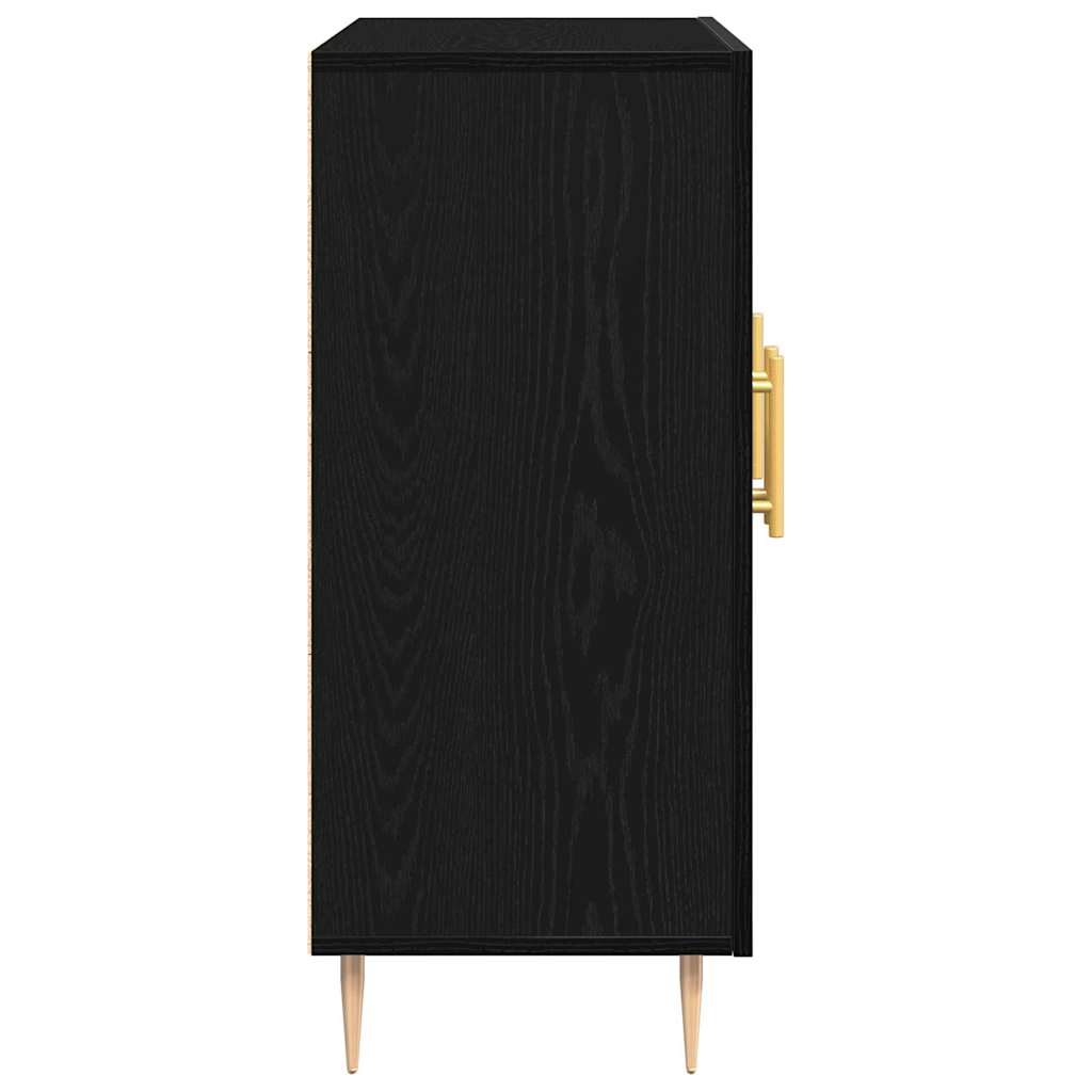 HKH Aparador Moderno de Madera Procesada con 3 Puertas - Roble Negro