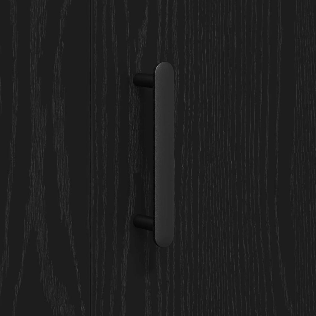 HKH Aparador Moderno de Madera Procesada con 3 Puertas - Roble Negro