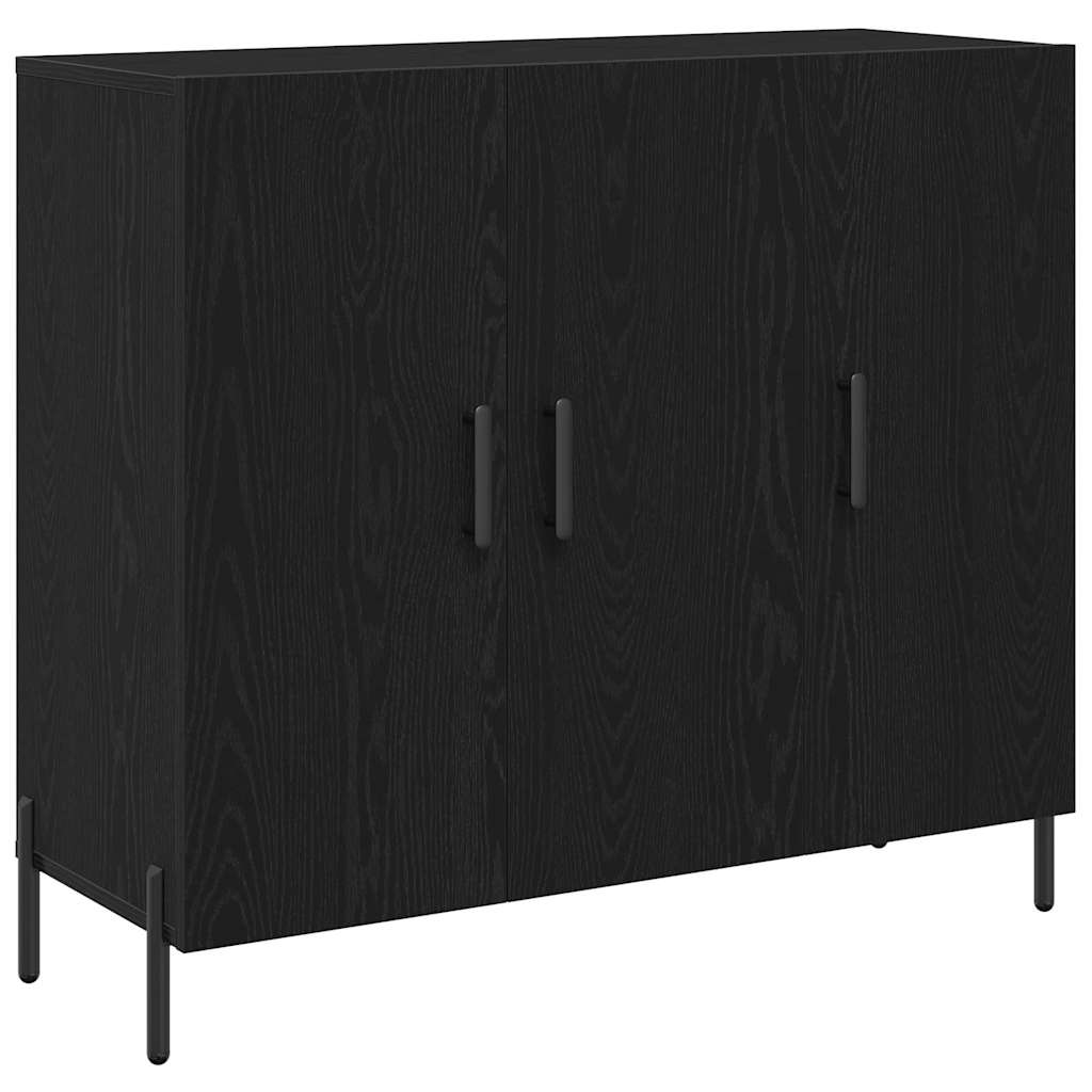 HKH Aparador Moderno de Madera Procesada con 3 Puertas - Roble Negro