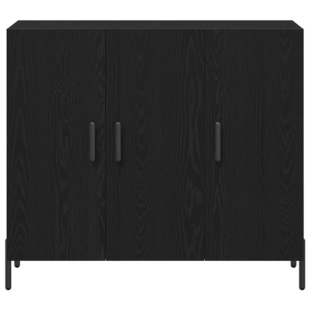HKH Aparador Moderno de Madera Procesada con 3 Puertas - Roble Negro