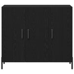 HKH Aparador Moderno de Madera Procesada con 3 Puertas - Roble Negro