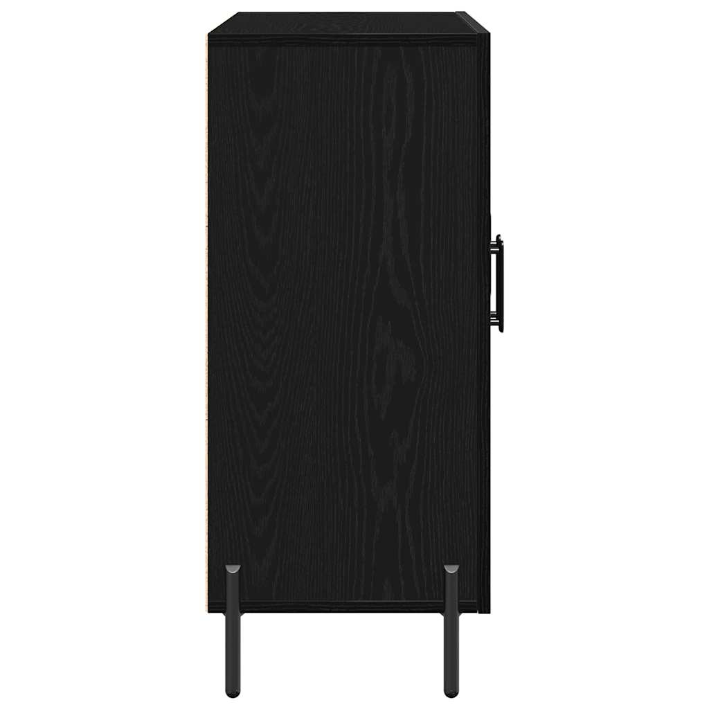 HKH Aparador Moderno de Madera Procesada con 3 Puertas - Roble Negro