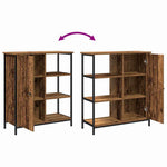 HKH Aparador Moderno de Madera Procesada, Metal con 1 Puerta - Madera Antigua