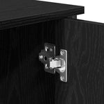 HKH Aparador Moderno em Madeira Processada, Metal com 2 Portas - Carvalho Preto