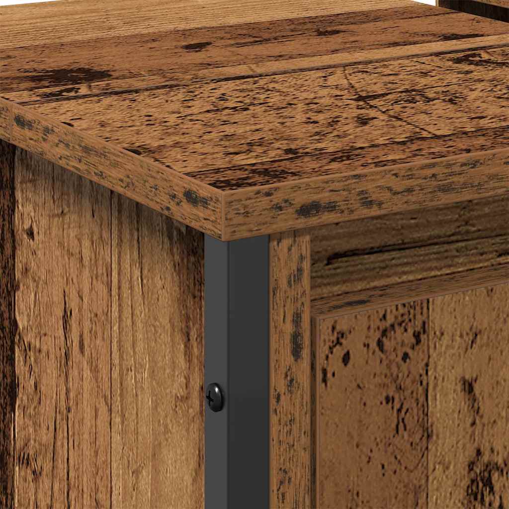 HKH Mueble de lavabo de baño de madera antigua