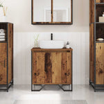 HKH Mueble de lavabo de baño de madera antigua