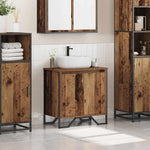 HKH Mueble de lavabo de baño de madera antigua