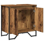HKH Mueble de lavabo de baño de madera antigua
