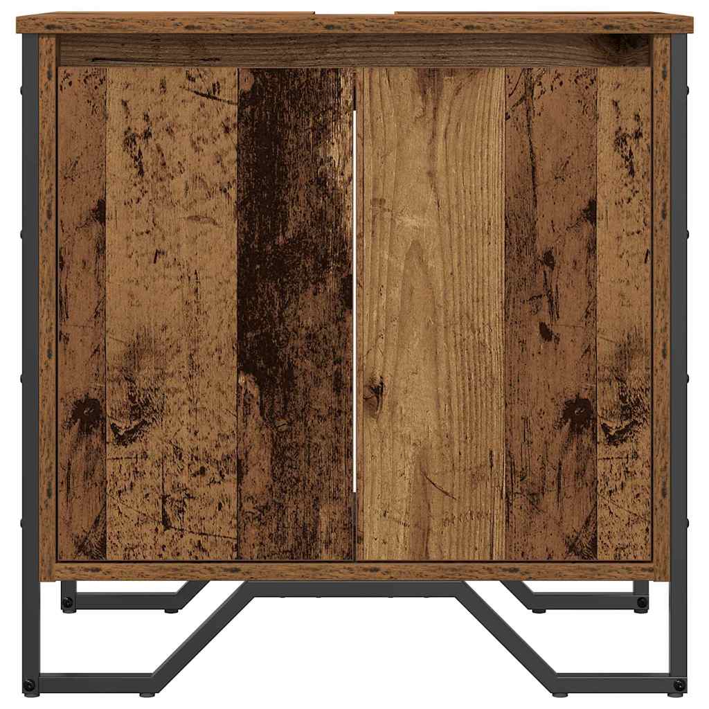 HKH Mueble de lavabo de baño de madera antigua