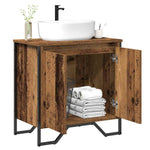 HKH Mueble de lavabo de baño de madera antigua