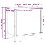 HKH Mueble de lavabo de baño de madera antigua