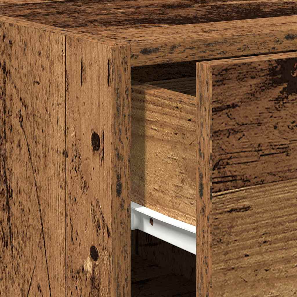 HKH Aparador Moderno de madera manufacturada con 1 Puerta y 1 Cajón - Madera Antigua