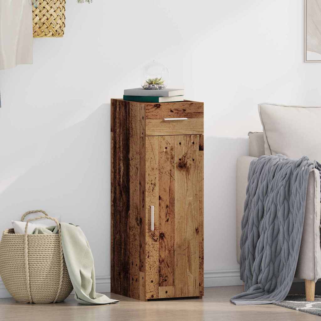 HKH Aparador Moderno de madera manufacturada con 1 Puerta y 1 Cajón - Madera Antigua