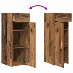 HKH Aparador Moderno de madera manufacturada con 1 Puerta y 1 Cajón - Madera Antigua