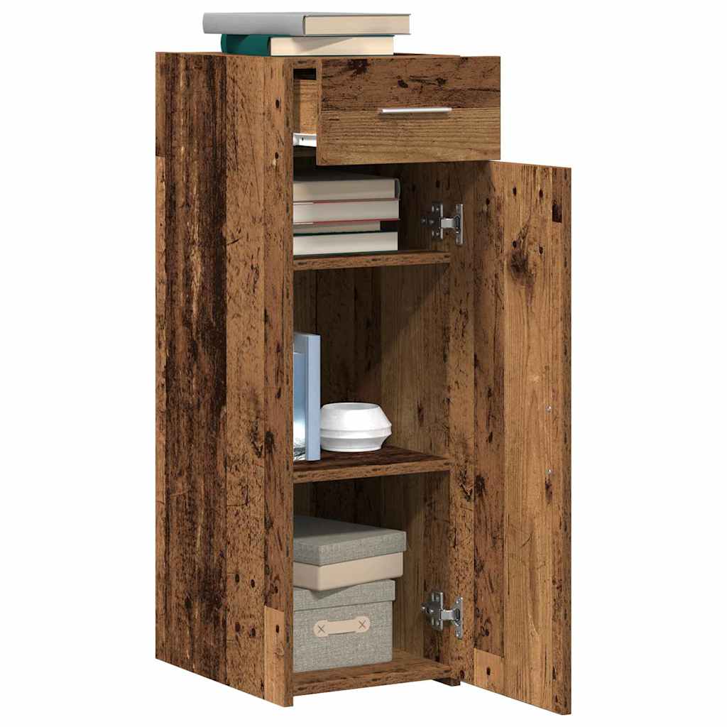 HKH Aparador Moderno de madera manufacturada con 1 Puerta y 1 Cajón - Madera Antigua