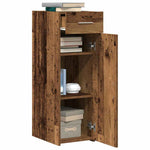 HKH Aparador Moderno de madera manufacturada con 1 Puerta y 1 Cajón - Madera Antigua