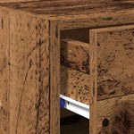 Aparador moderno HKH de madera procesada con 1 puerta y 1 cajón - Madera antigua